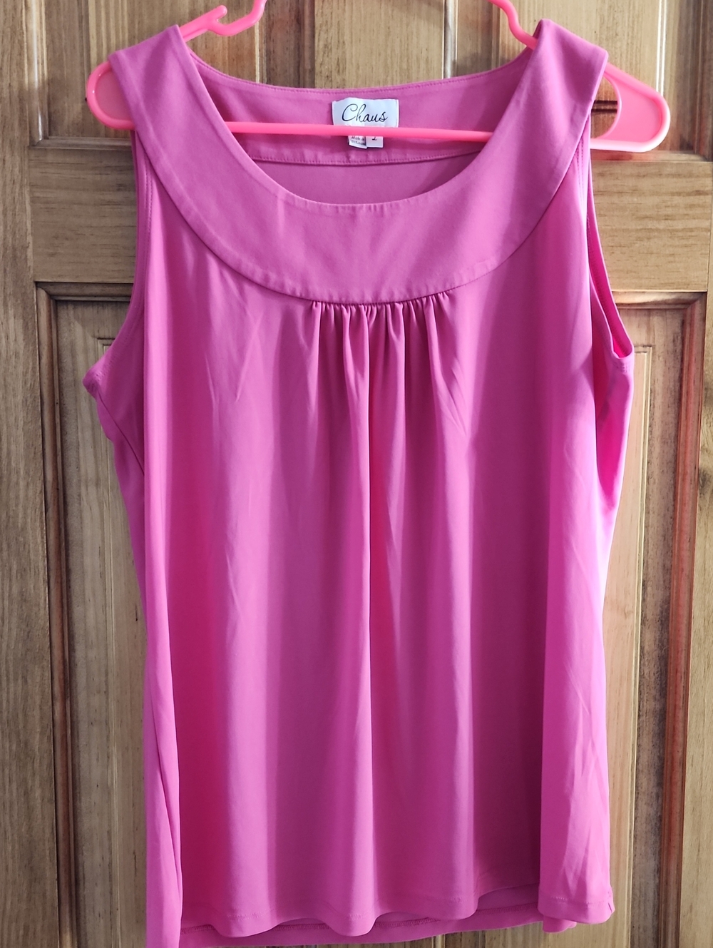 Chaus Pink Sleeveless Scoop Neck Tank Top
